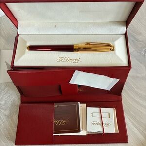 S.T. Dupont Red and Gold Pen